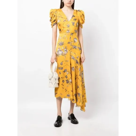 ERDEM | Dresses | Erdem Womens Yellow Floralprint Asymmetric Midi Dress Size 2 Us 2275 | Poshmark ERDEM | Dresses | Erdem Womens Yellow Floralprint Asymmetric Midi Dress Size 2 Us 2275 | Poshmark